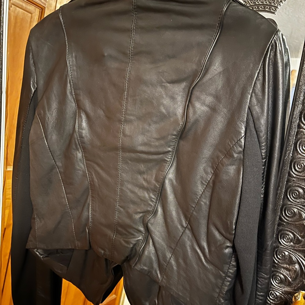 NWT Muubaa Black Military Leather Jacket 6 US 10 UK - Picture 4 of 4
